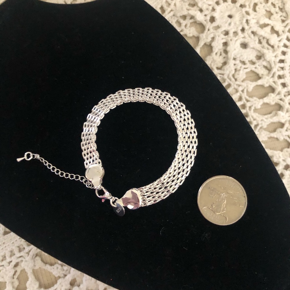 NWOT 925 Sterling Silver Stamped Bracelet